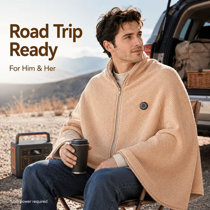 🔥 Christmas Sale — ❄️ Stay Warm All Winter — Portable Electric Heated Blanket Shawl