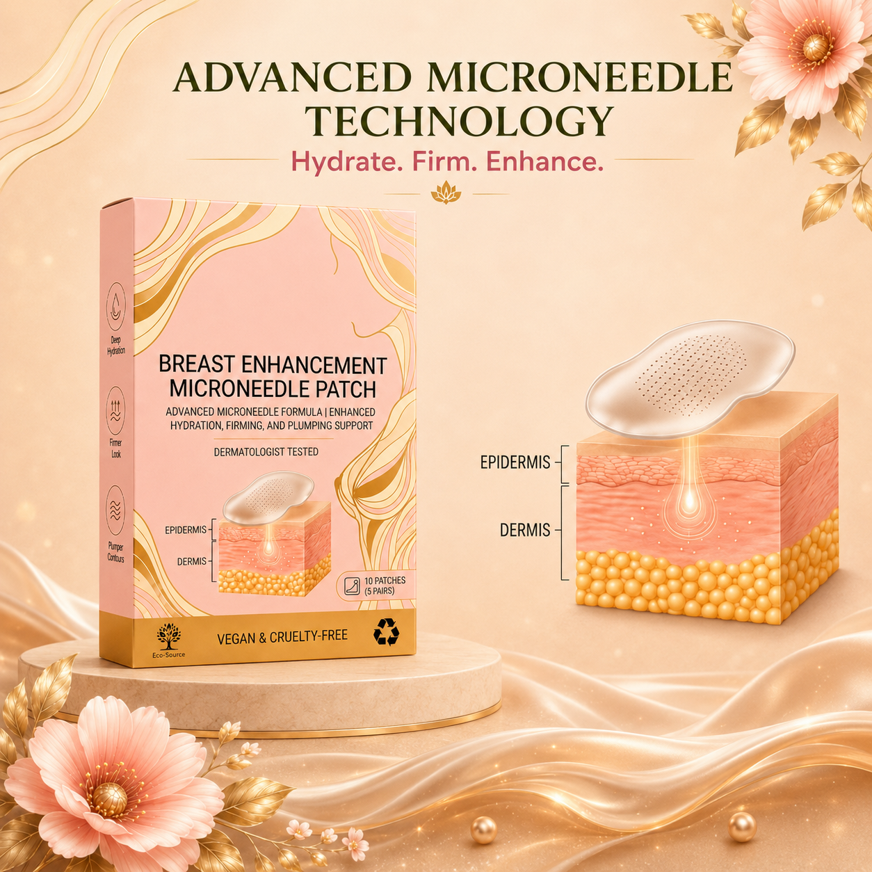 GetCarevo™ Breast Enhance Mentmicroneedle Patch