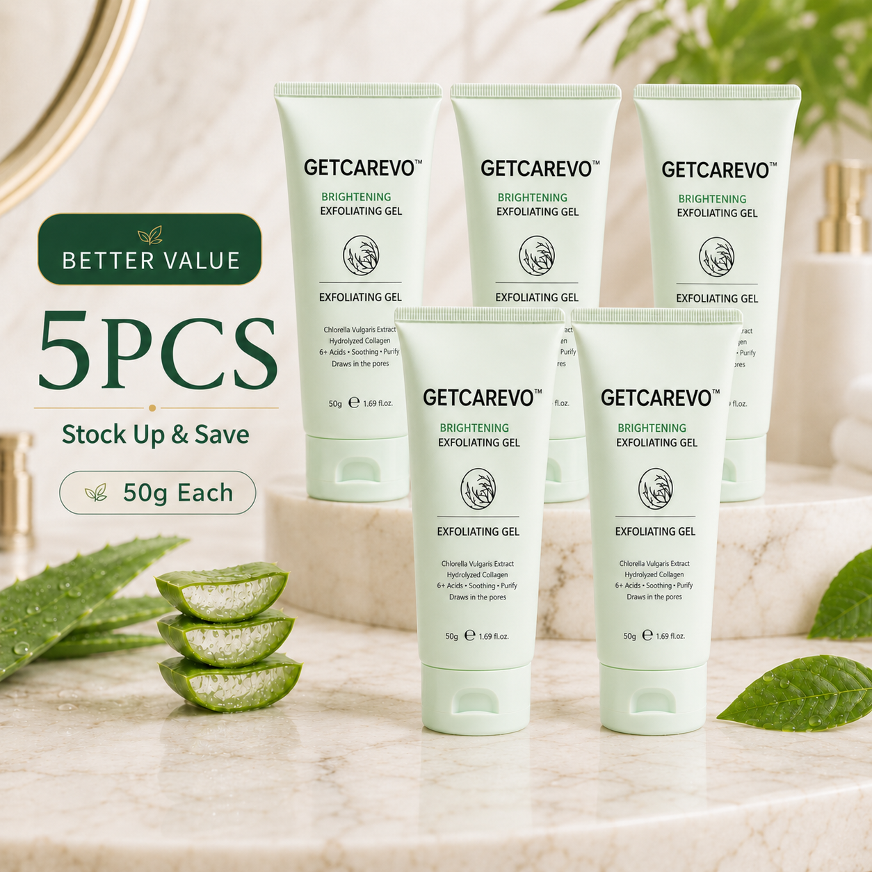 GetCarevo™ Face & Body Soft Peel Glow Reset Gel