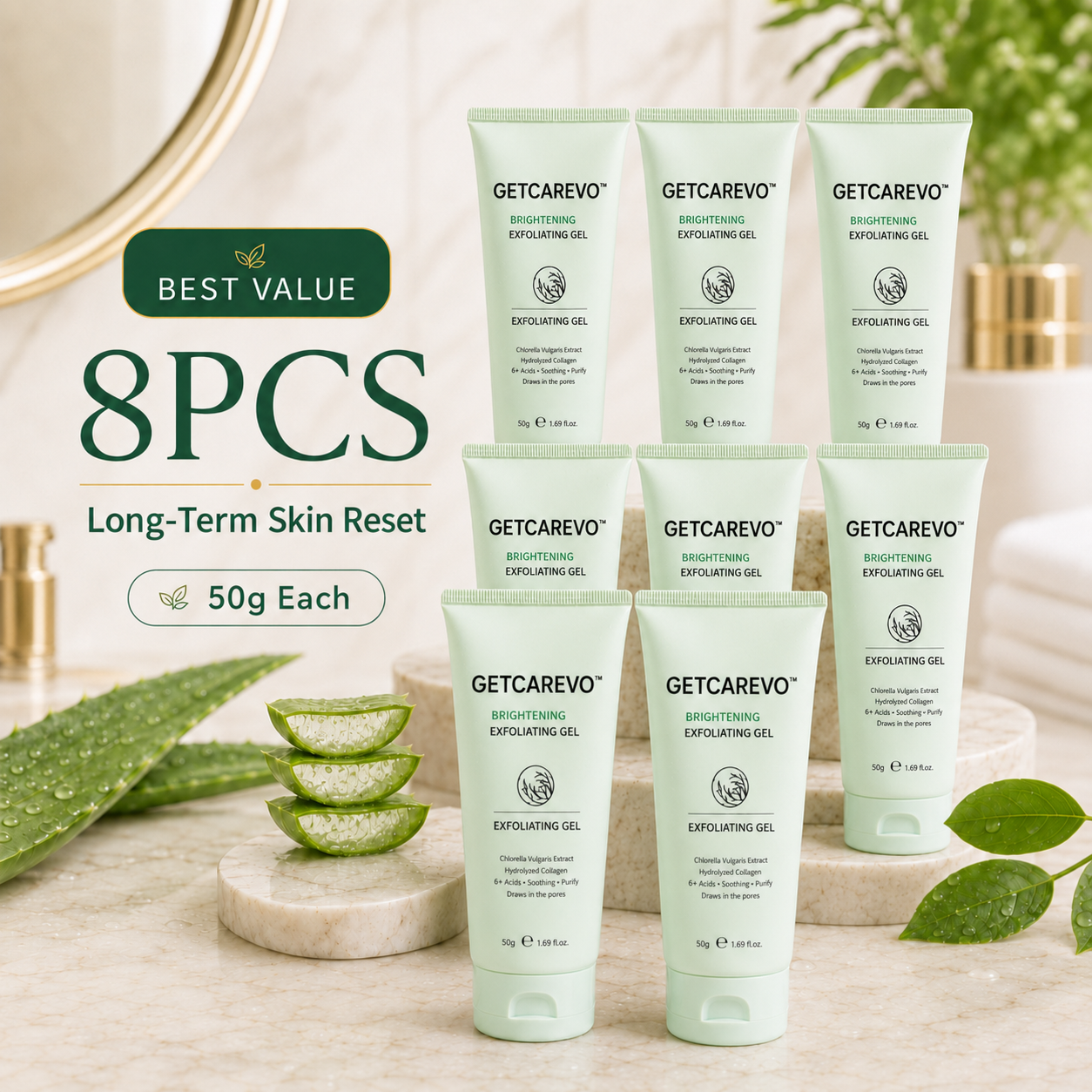 GetCarevo™ Face & Body Soft Peel Glow Reset Gel