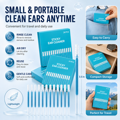 ⏰ Last Day for This Low Price! 🔥 Ear-Cleaning Tools — Adhesive Cleaning Swabs 🦻✨