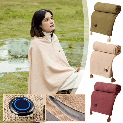 🔥 Christmas Sale — ❄️ Stay Warm All Winter — Portable Electric Heated Blanket Shawl